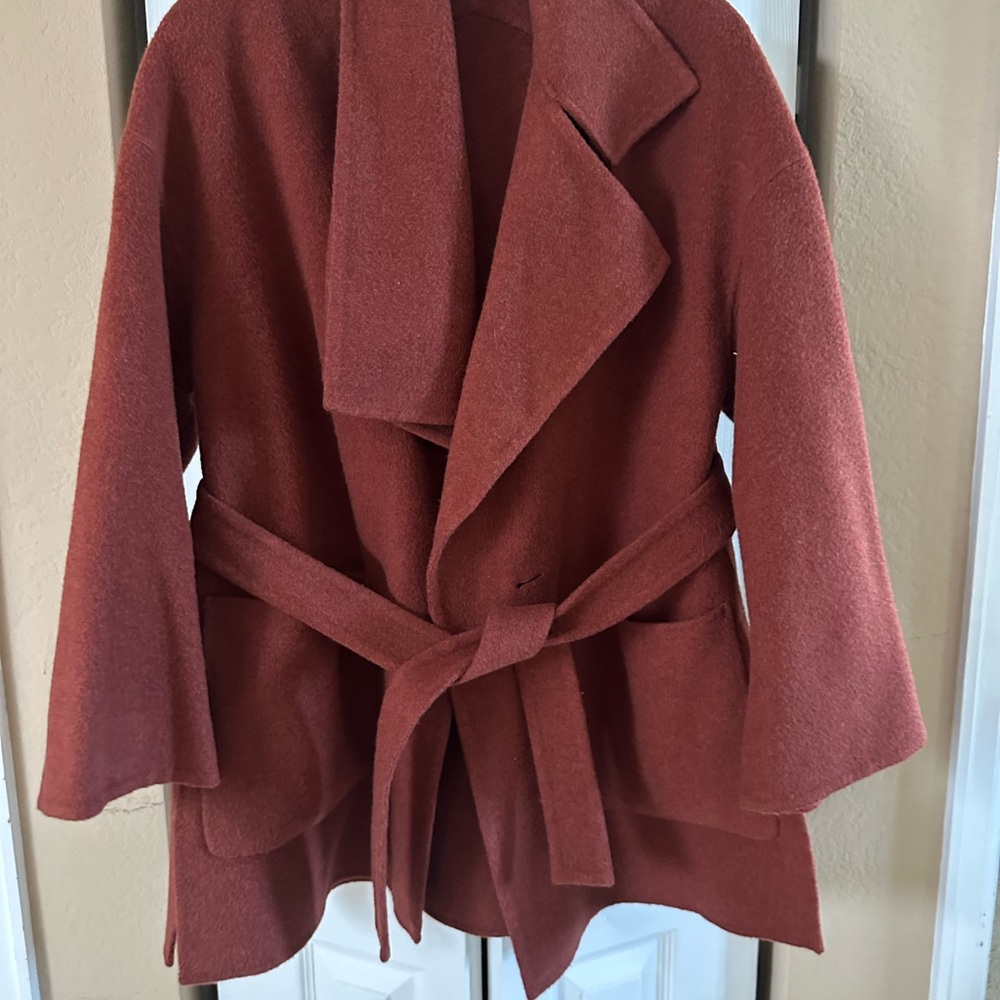 Vince Terracotta Belted Coat